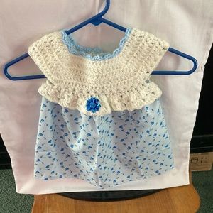 Hand made and crocheted dress